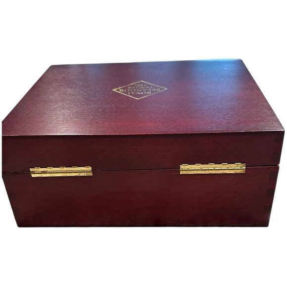 ROYAL SELANGOR Pewter 2 Wine Goblets with Wood Box tall Malaysia inscribed - Picture 3 of 11